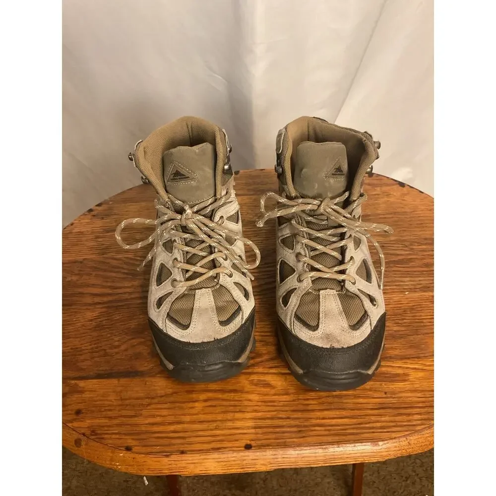 High Sierra Trinity Hiking Boots Size 10 Brown Tan Leather Trail Outdoor